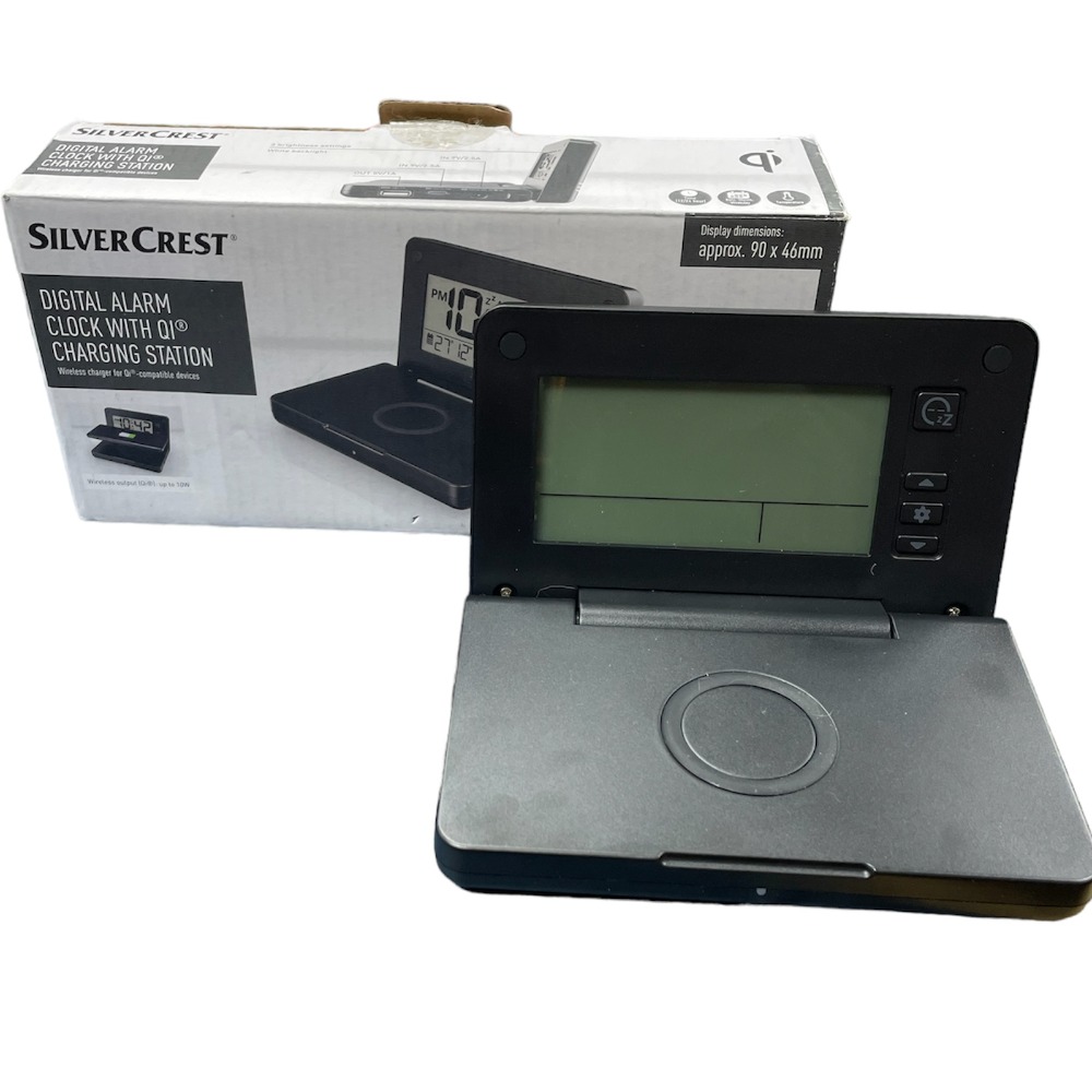 Silvercrest Digital Alarm Clock with QI Charging Station Own4Less